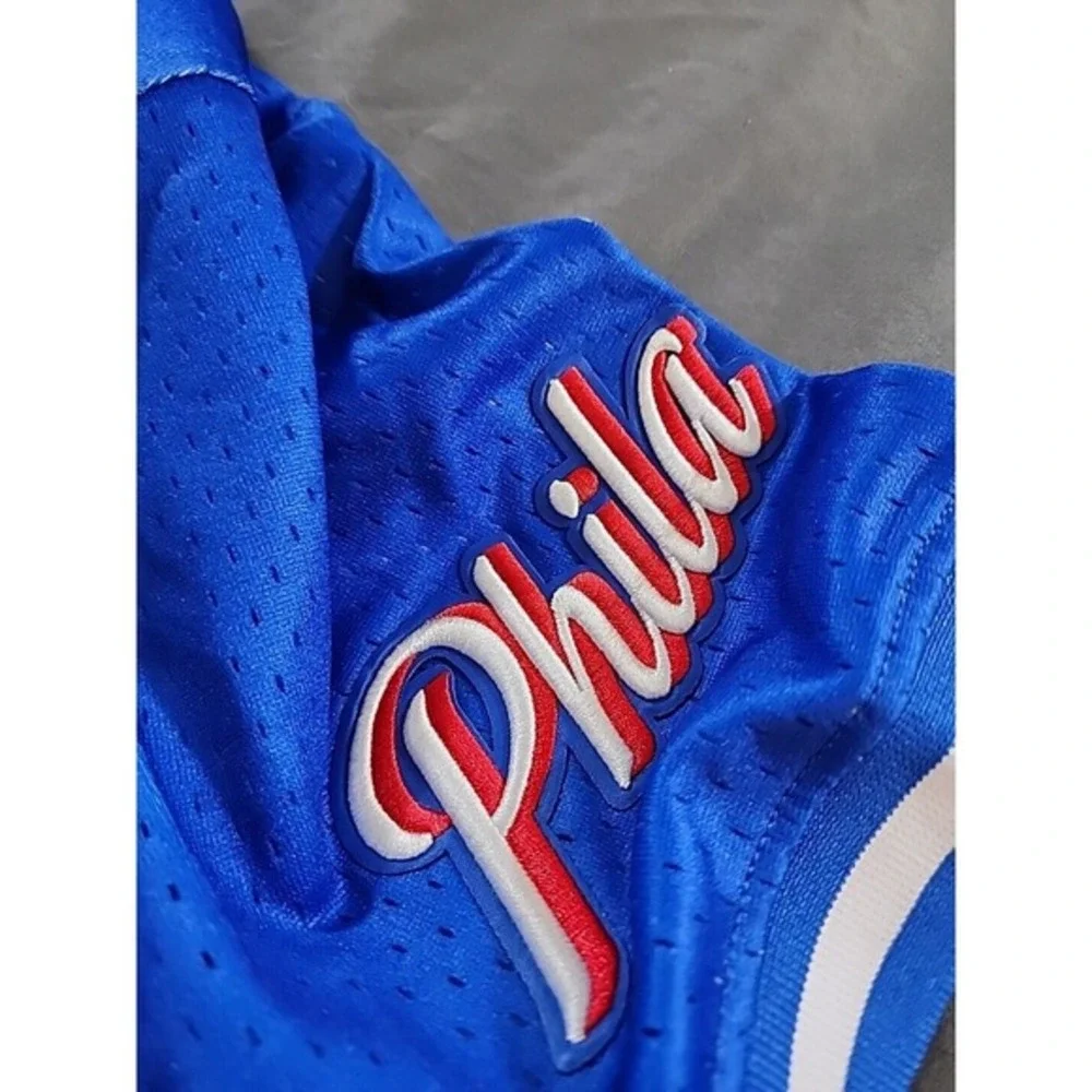 Pro Standard Post Joel Embiid Royal/Red Philadelphia 76ers Ombre Jersey 2XL XXL‎ - Picture 6 of 9